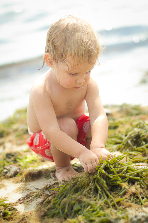 boy with seaweed
